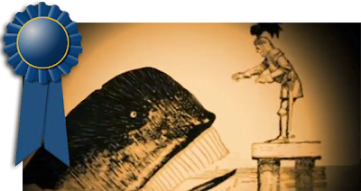 Video Screenshot: The Story by Jamie Jacobson with a blue ribbon to indicate a Best in Show award