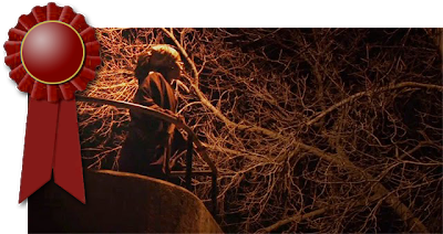 Video Screenshot: The Translator by Jojin van Winkle with a red ribbon to indicate an honorable mention award