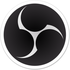 OBS Open Broadcaster Software Logo. Link takes you to OBS project.com