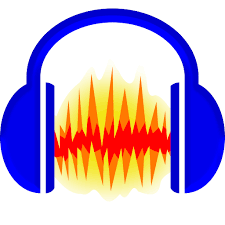 Audacity Logo. Link takes you to download Audacity