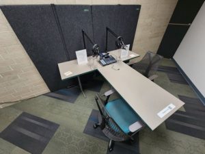 Photo of College Library's Recording Booth.