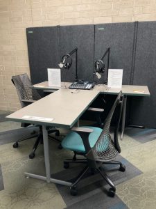 Photo of College Library's Recording Booth.