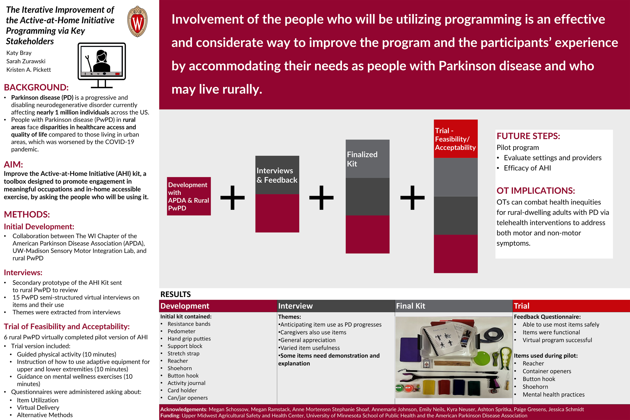 Research Poster: The Iterative Improvement of the Active-at-Home Initiative Programming via Key Stakeholders by Katy Bray et al