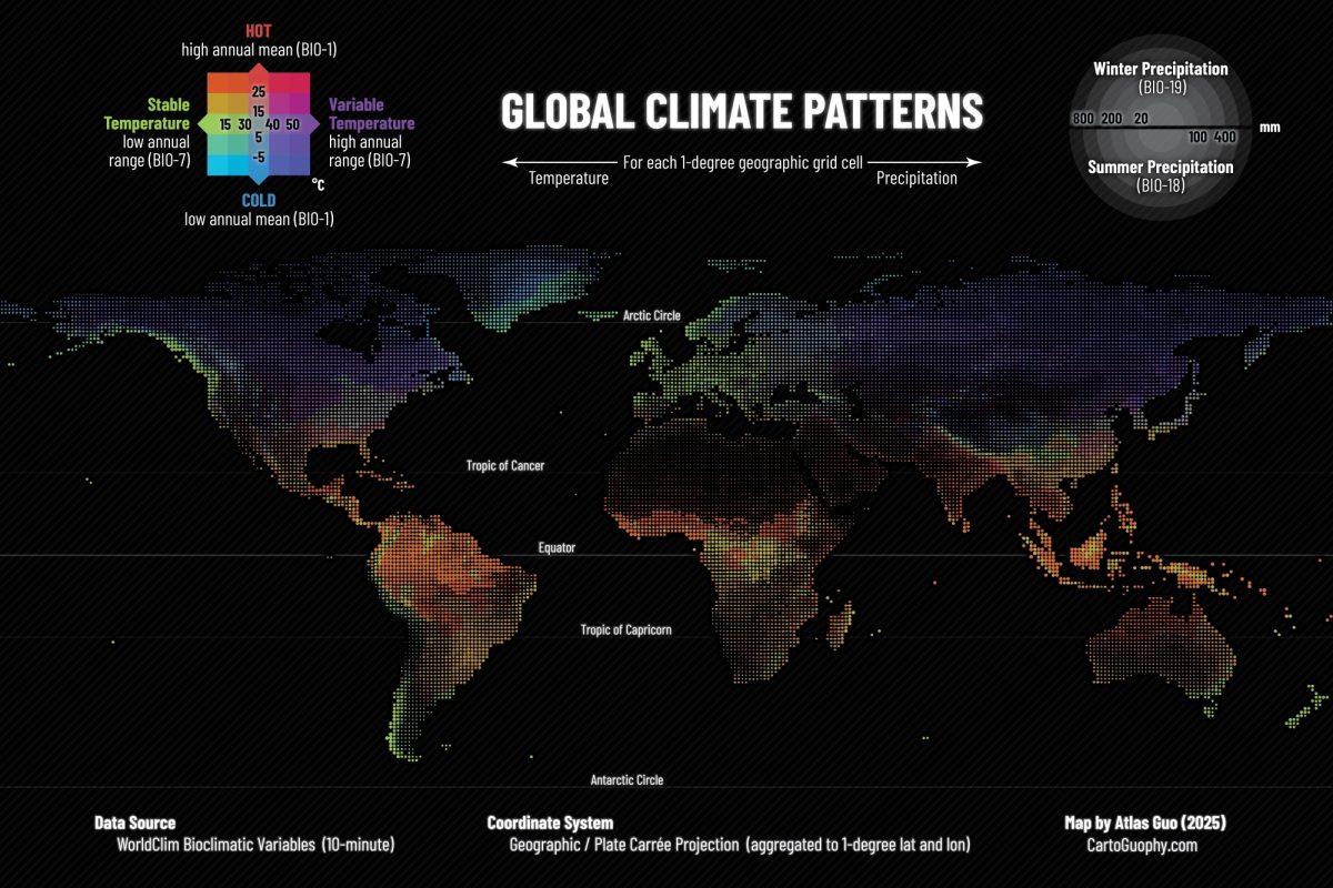 Map/Poster: Global Climate Patterns by Atlas Guo